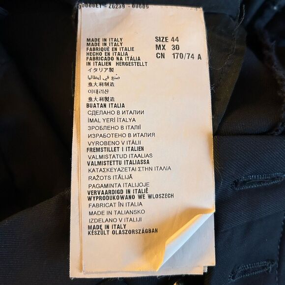 Prada Stretch Wool Trousers with Sailor Button Detail in Black, Size 44 (US 8) - Picture 10 of 11